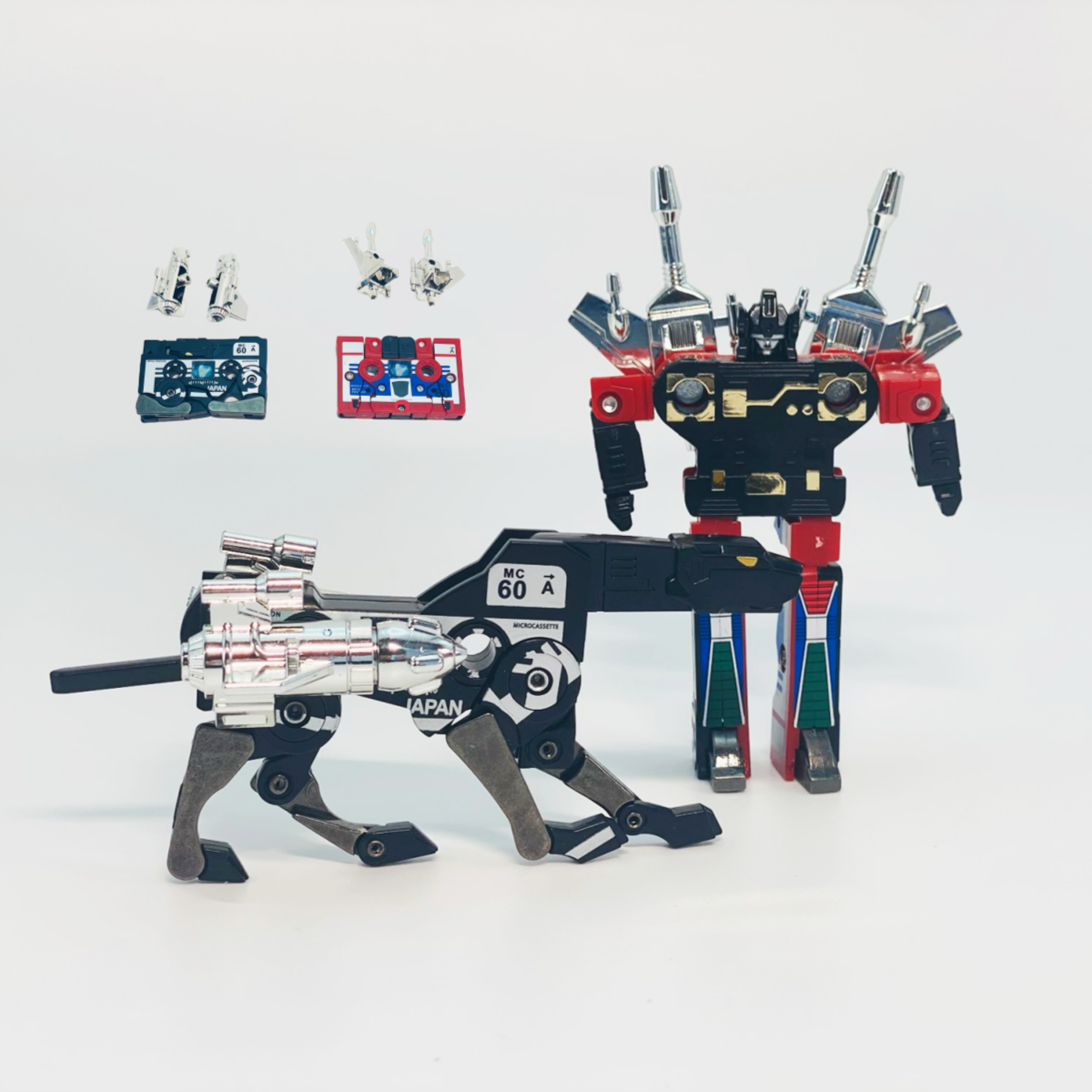 Transformers G1 Cassettes Laserbeak and Frenzy, Ravage and Rumble, Ratbat and Frenzy Reissue Version Brand New Freeshipping